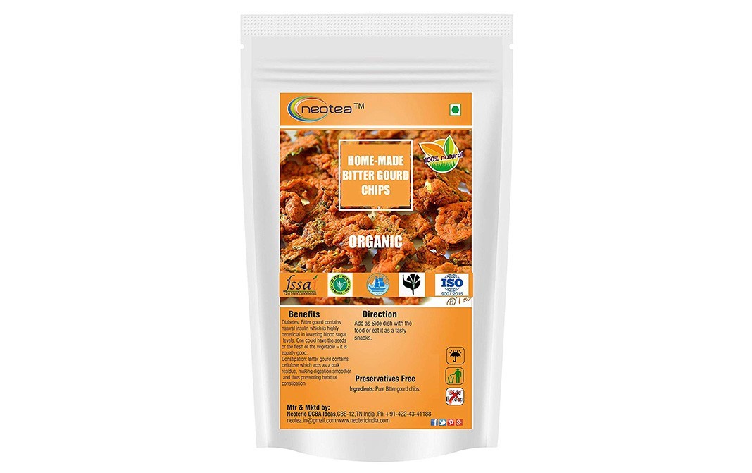 neotea Organic Home-Made Bitter Gourd Chips    Pack  250 grams